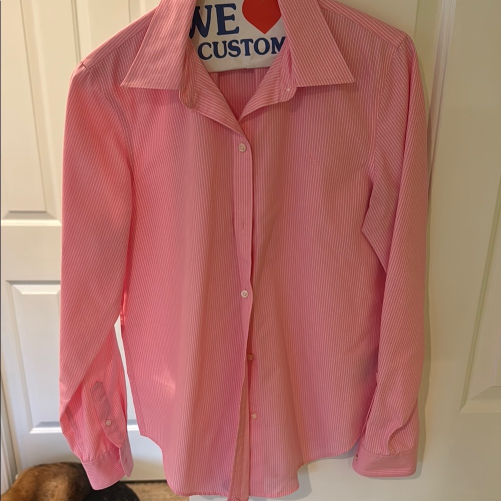 Ralph Lauren Pink Striped Button-Up Shirt